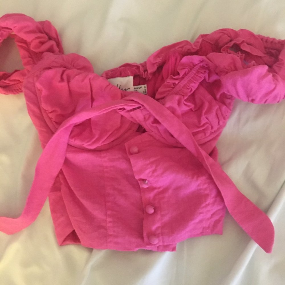 Princess Polly Bustier Top Pink Size 0